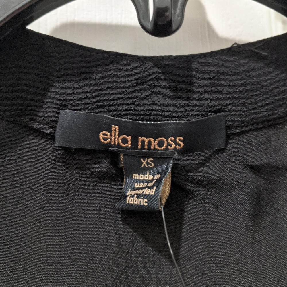 Ella Moss Navy Dot Drape Neck Tank Blouse - Picture 3 of 8